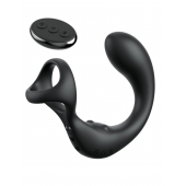 Черный стимулятор простаты с кольцом Ass-gasm Taint-alizer - Pipedream - в Копейске купить с доставкой