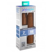 Коричневая насадка на член 2  Silicone X-tension - 20,3 см. - Pipedream - в Копейске купить с доставкой