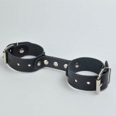Черные кожаные наручники-фиксатор - Sitabella - купить с доставкой в Копейске