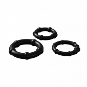Набор из 3 черных эрекционных колец Babooom Ring Set - Adrien Lastic - в Копейске купить с доставкой