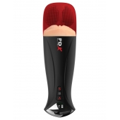 Телесный мастурбатор-вагина в черной колбе с вибрацией Fuck-O-Matic Pro XL - Pipedream - в Копейске купить с доставкой