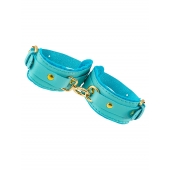 Голубые двуслойные кожаные оковы - Pecado - купить с доставкой в Копейске