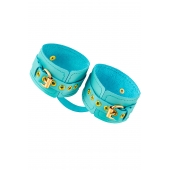 Голубые однослойные кожаные оковы - Pecado - купить с доставкой в Копейске