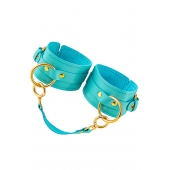 Голубые однослойные кожаные оковы - Pecado - купить с доставкой в Копейске