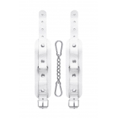 Белые узкие наручники-браслеты со скруглёнными углами - Pecado - купить с доставкой в Копейске