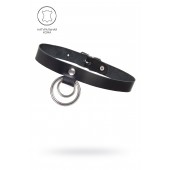 Черный чокер-ошейник с кольцом в кольце - Pecado - купить с доставкой в Копейске