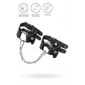 Черные кожаные наручники-браслеты из двух ремешков - Pecado - купить с доставкой в Копейске