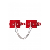 Красные мягкие кожаные оковы с люверсами - Pecado - купить с доставкой в Копейске