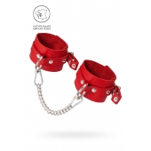 Красные мягкие кожаные оковы с люверсами - Pecado - купить с доставкой в Копейске
