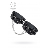 Черные кожаные оковы с двумя ремешками - Pecado - купить с доставкой в Копейске