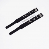 Черные кожаные оковы с регулируемыми ремешками - Crazy Handmade - купить с доставкой в Копейске