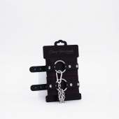 Черно-красные кожаные оковы - Crazy Handmade - купить с доставкой в Копейске