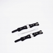 Черные кожаные наручники с кольцом - Crazy Handmade - купить с доставкой в Копейске