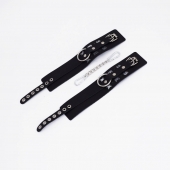 Черные кожаные оковы Sex - Crazy Handmade - купить с доставкой в Копейске