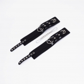 Черные кожаные оковы Sex - Crazy Handmade - купить с доставкой в Копейске