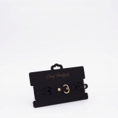 Черный кожаный ошейник с золотистой фурнитурой - Crazy Handmade - купить с доставкой в Копейске