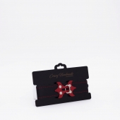 Черный ошейник с красным декором и строчкой - Crazy Handmade - купить с доставкой в Копейске