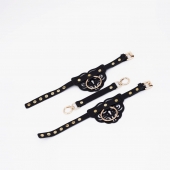 Черные оковы с золотистой фурнитурой - Crazy Handmade - купить с доставкой в Копейске