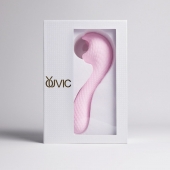 Розовый вибромассажёр с деликатными токами - Youvic - купить с доставкой в Копейске