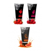 Набор из 3 съедобных лубрикантов JUJU (клубника, малина, грейпфрут) - JuJu - купить с доставкой в Копейске