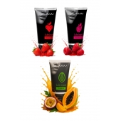 Набор из 3 съедобных лубрикантов JUJU (клубника, малина, тропические фрукты) - JuJu - купить с доставкой в Копейске