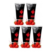 Набор из 5 съедобных лубрикантов JUJU со вкусом клубники - JuJu - купить с доставкой в Копейске