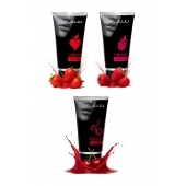 Набор из 3 съедобных лубрикантов JUJU (клубника, малина, вишня) - JuJu - купить с доставкой в Копейске