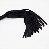 Черный кожаный флоггер - 45 см. - Crazy Handmade - купить с доставкой в Копейске