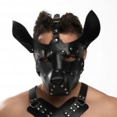 Черная кожаная маска «Собака» - Crazy Handmade - купить с доставкой в Копейске