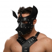 Черная кожаная маска «Собака» - Crazy Handmade - купить с доставкой в Копейске