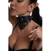 Фигурный чокер с узорами и золотистой фурнитурой - Crazy Handmade - купить с доставкой в Копейске