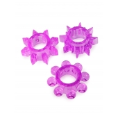 Набор из 3 лиловых эрекционных колец различной формы - Erowoman-Eroman - в Копейске купить с доставкой