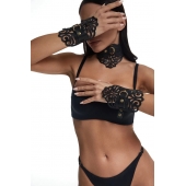 Фигурный набор для БДСМ-игр с узорами и золотистой фурнитурой - Crazy Handmade - купить с доставкой в Копейске