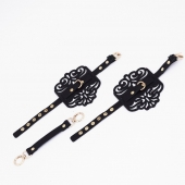 Черный фигурные оковы с золотистой фурнитурой - Crazy Handmade - купить с доставкой в Копейске