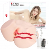 Мастурбатор-полуторс с двойным слоем материала и вибрацией Jenny Onahole Real Vagina - KOKOS - в Копейске купить с доставкой