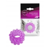 Лиловое эрекционное кольцо с 2 рядами стимулирующих шариков - Erowoman-Eroman - в Копейске купить с доставкой