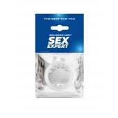 Эрекционное кольцо со стимулирующими шариками сверху и снизу - Sex Expert - в Копейске купить с доставкой