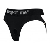 Черные трусики для насадок Heroine Lingerie Harness - size XL - Strap-on-me - купить с доставкой в Копейске