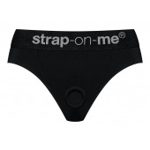 Черные трусики для насадок Heroine Lingerie Harness - size XL - Strap-on-me - купить с доставкой в Копейске