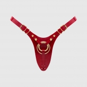 Красный пояс для фиксации насадок Strap-On-Me Leatherette Harness Fabulous - Strap-on-me - купить с доставкой в Копейске