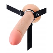 Мужской полый страпон на регулируемых ремешках - 22 см. - Sex Expert - купить с доставкой в Копейске