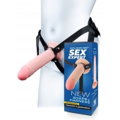 Мужской полый страпон на регулируемых ремешках - 22 см. - Sex Expert - купить с доставкой в Копейске