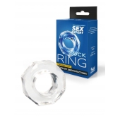 Прозрачное эрекционное кольцо в форме гайки - Sex Expert - в Копейске купить с доставкой