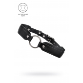 Черный кожаный чокер-ошейник со скруглёнными углами - Pecado - купить с доставкой в Копейске