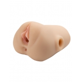 Телесный мастурбатор с вибрацией Double Pounder Vibrating Squeeze Stroker - Pipedream - в Копейске купить с доставкой