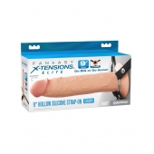 Телесный пустотелый фаллопротез 9’’ Hollow Silicone Strap-On - 24,1 см. - Pipedream - купить с доставкой в Копейске