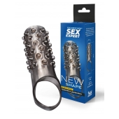 Дымчатая насадка на пенис с выпуклостями - 12 см. - Sex Expert - в Копейске купить с доставкой