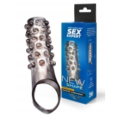 Дымчатая насадка на пенис с выпуклостями - 11 см. - Sex Expert - в Копейске купить с доставкой