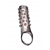 Дымчатая насадка на пенис с выпуклостями - 11 см. - Sex Expert - в Копейске купить с доставкой