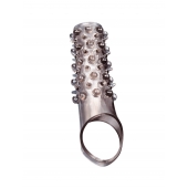 Дымчатая насадка на пенис с шипами и выпуклостями - 12 см. - Sex Expert - в Копейске купить с доставкой